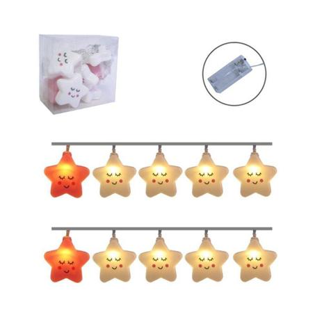 Enfeite luminoso cordão com 10 estrelas com led 1.80 mt - Fwb Menor preço em Enfeite luminoso cordão com 10 estrelas com led 1.80 mt - Fwb