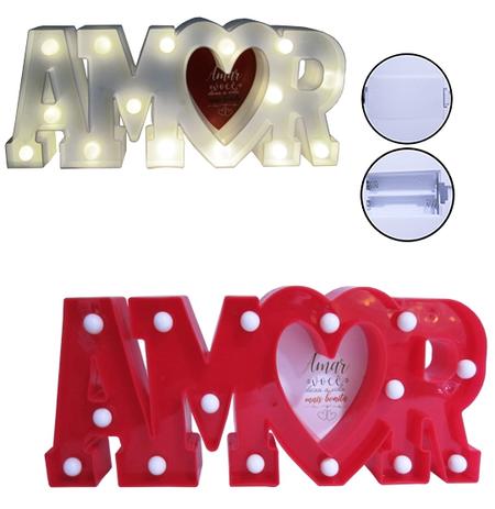 Enfeite luminoso / porta retrato 10x10 de plastico amor com 15 leds a pilha - Fwb Menor preço em Enfeite luminoso / porta retrato 10x10 de plastico amor com 15 leds a pilha - Fwb