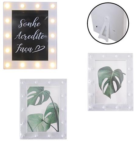 Enfeite luminoso / porta retrato 15x20 de plastico com 14 leds a pilha - Fwb Menor preço em Enfeite luminoso / porta retrato 15x20 de plastico com 14 leds a pilha - Fwb
