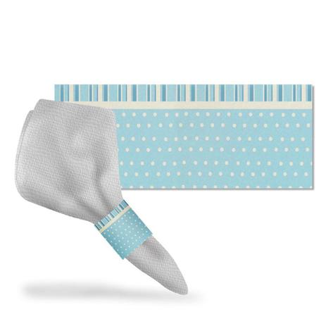 Enfeite Porta Guardanapo de Papel Poás e Listras Azul 10 unidades Duster - Festabox Menor preço em Enfeite Porta Guardanapo de Papel Poás e Listras Azul 10 unidades Duster - Festabox