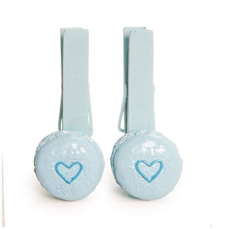 Enfeite Prendedor Macaron Azul 6 unidades Cromus é boa?