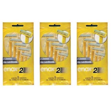 Enox Aparelho 2 Lâminas Descartável C/5 (Kit C/03) Menor preço em Enox Aparelho 2 Lâminas Descartável C/5 (Kit C/03)