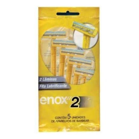 Enox Aparelho 2 Lâminas Descartável C/5 Menor preço em Enox Aparelho 2 Lâminas Descartável C/5