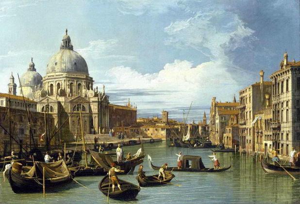 Entrada do Grande Canal - Canaletto - Tela 30x44 Para Quadro - Santhatela Menor preço em Entrada do Grande Canal - Canaletto - Tela 30x44 Para Quadro - Santhatela