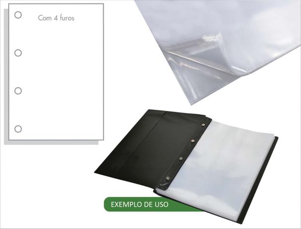 Envelope Plastico Oficio 4FUROS Medio 0,12MM ACP Menor preço em Envelope Plastico Oficio 4FUROS Medio 0,12MM ACP