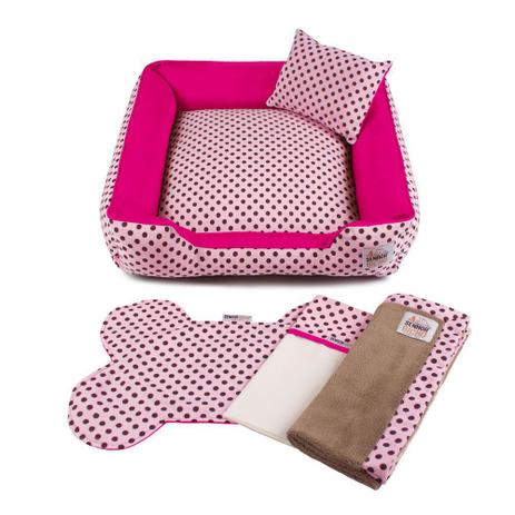 Enxoval Cama de Cachorro com Zíper Pandora - GG - Rosa Poá Pink - Senhor Bicho Menor preço em Enxoval Cama de Cachorro com Zíper Pandora - GG - Rosa Poá Pink - Senhor Bicho