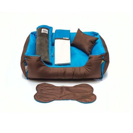 Enxoval Cama Pet Cachorro Gato Dupla Face Lola - EGG - Marrom Azul - Senhor bicho é ruim? Enxoval Cama Pet Cachorro Gato Dupla Face Lola - EGG - Marrom Azul - Senhor bicho é boa?