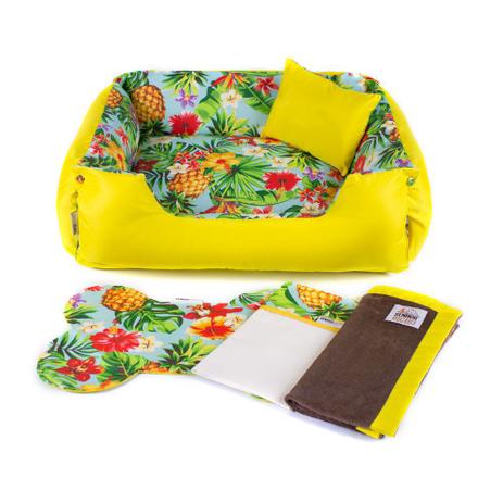 Enxoval Cama Pet Cachorro Gato Lola Impermeável - G - Tropical - Senhor bicho Menor preço em Enxoval Cama Pet Cachorro Gato Lola Impermeável - G - Tropical - Senhor bicho
