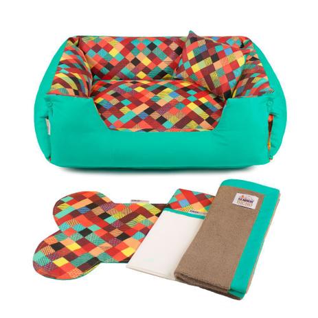 Enxoval Cama Pet Cachorro Gato Lola Impermeável - GG - Colors Verde - Senhor Bicho Menor preço em Enxoval Cama Pet Cachorro Gato Lola Impermeável - GG - Colors Verde - Senhor Bicho