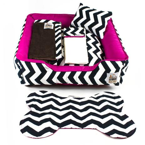 Enxoval Cama Pet Cachorro Gato Pandora C/ Zíper - G - Chevron Pink - Senhor bicho Menor preço em Enxoval Cama Pet Cachorro Gato Pandora C/ Zíper - G - Chevron Pink - Senhor bicho
