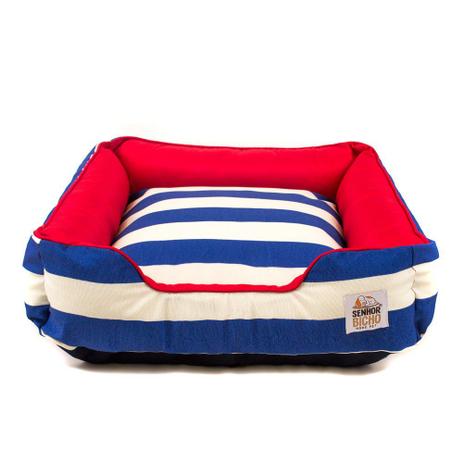 Enxoval Cama Pet Cachorro Gato Pandora C/ Zíper - GG - Listras Azul - Senhor bicho Menor preço em Enxoval Cama Pet Cachorro Gato Pandora C/ Zíper - GG - Listras Azul - Senhor bicho