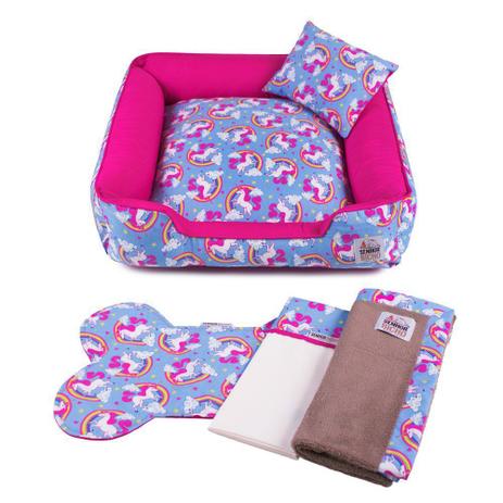 Enxoval Cama Pet Cachorro Gato Pandora C/ Zíper - GG - Unicórnio Azul Pink - Senhor bicho Menor preço em Enxoval Cama Pet Cachorro Gato Pandora C/ Zíper - GG - Unicórnio Azul Pink - Senhor bicho