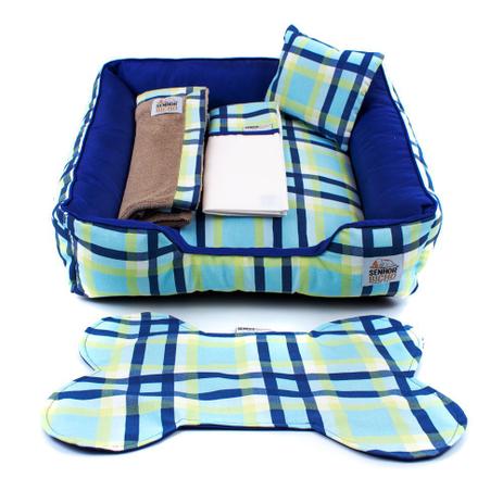 Enxoval Cama Pet Cachorro Gato Pandora c/ Zíper - M - Xadrez Navy - Senhor bicho é ruim? Enxoval Cama Pet Cachorro Gato Pandora c/ Zíper - M - Xadrez Navy - Senhor bicho é boa?