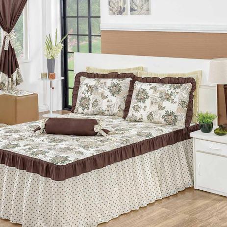 Enxoval Colcha Encanto Casal Queen Tabaco 04 Peças - Bordados Ricardo Menor preço em Enxoval Colcha Encanto Casal Queen Tabaco 04 Peças - Bordados Ricardo