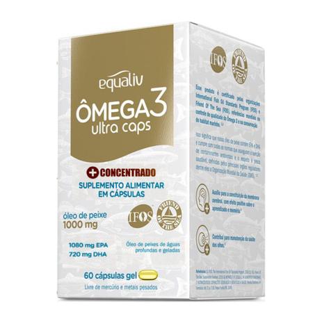 Equaliv Ômega 3 Ultra Caps Óleo de Peixe Concentrado 1000mg 60 Cápsulas Menor preço em Equaliv Ômega 3 Ultra Caps Óleo de Peixe Concentrado 1000mg 60 Cápsulas