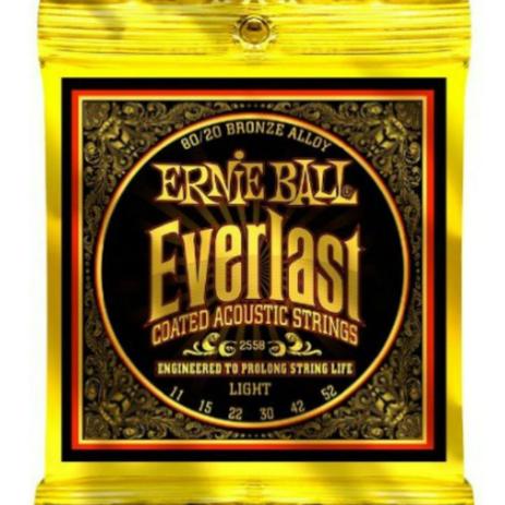 Ernie Ball - Encordoamento .011/.052 Para Violão de Aço Everlast 2558 Menor preço em Ernie Ball - Encordoamento .011/.052 Para Violão de Aço Everlast 2558