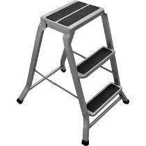 Escada banqueta banquinho banco dobravel de aluminio grande 3 degraus 120kg - Metalmix Menor preço em Escada banqueta banquinho banco dobravel de aluminio grande 3 degraus 120kg - Metalmix