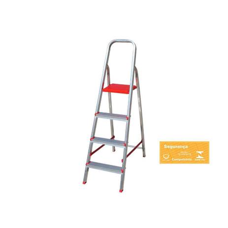 Escada Botafogo Doméstica de Alumínio 4 Degraus Prata é boa?