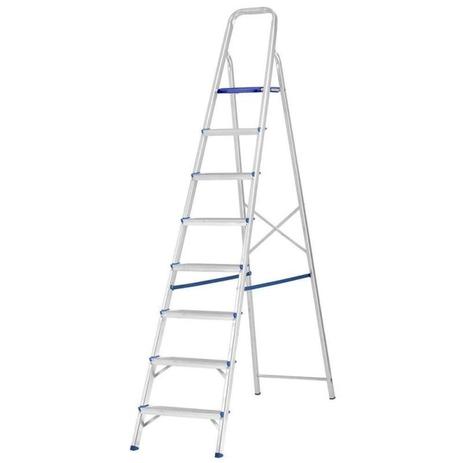 Escada de Alumínio Doméstica 8 Degraus Prima E1208 ALUSTEP Menor preço em Escada de Alumínio Doméstica 8 Degraus Prima E1208 ALUSTEP