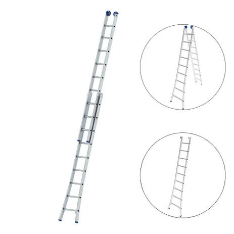 Escada de alumínio extensível 2 x 9 degraus 2,81 x 4,5 m 3 em 1 - Mor é ruim? Escada de alumínio extensível 2 x 9 degraus 2,81 x 4,5 m 3 em 1 - Mor é boa?