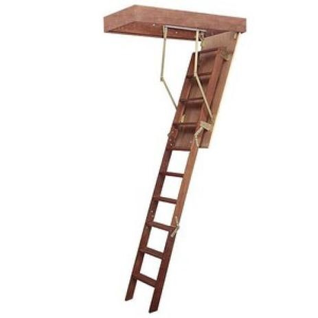 Escada de Sótão desvão de madeira altura teto até 3,50 Metros - Vão DE 140 X 60 cm - Forplas Menor preço em Escada de Sótão desvão de madeira altura teto até 3,50 Metros - Vão DE 140 X 60 cm - Forplas