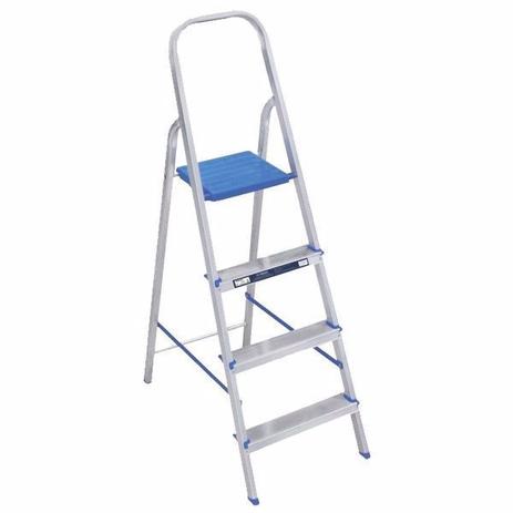 Escada Doméstica Alumínio 4 Degraus Dobrável 120kg Alumasa é boa?
