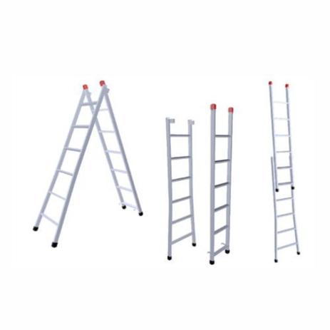 Escada Extensiva Cinza 8x14 Degraus 2,50x4,40m Ferro 120Kg 3 em 1 -210p NV - Novoletto Menor preço em Escada Extensiva Cinza 8x14 Degraus 2,50x4,40m Ferro 120Kg 3 em 1 -210p NV - Novoletto