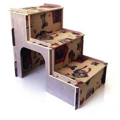Escada MDF Para Cachorro e Gatos - Roxa - 2Gpet é ruim? Escada MDF Para Cachorro e Gatos - Roxa - 2Gpet é boa?