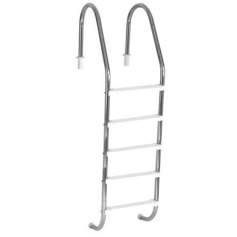 Escada para piscina tradicional 2 aço inox com 5 degraus em abs sodramar - D3 equipamentos Menor preço em Escada para piscina tradicional 2 aço inox com 5 degraus em abs sodramar - D3 equipamentos