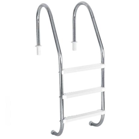 Escada para piscina tradicional aço inox 3 degraus abs - D3 equipamentos Menor preço em Escada para piscina tradicional aço inox 3 degraus abs - D3 equipamentos