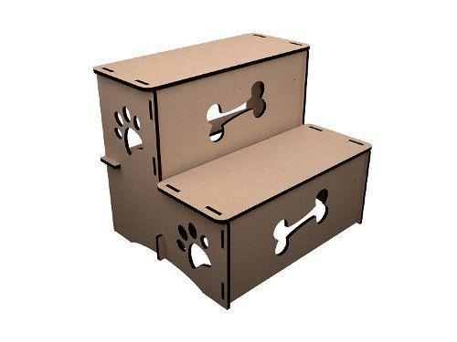 Escada Pet Para Cachorros E Gatos Em Mdf Com 2 Degraus - Cutmania Menor preço em Escada Pet Para Cachorros E Gatos Em Mdf Com 2 Degraus - Cutmania