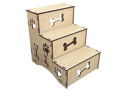 Escada Pet Para Cachorros E Gatos Em Mdf Com 3 Degraus - Cutmania Menor preço em Escada Pet Para Cachorros E Gatos Em Mdf Com 3 Degraus - Cutmania