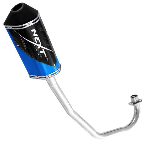 Escapamento Esportivo Moto Titan KS-KSE/Fan 125 Pro Tork Next Azul Menor preço em Escapamento Esportivo Moto Titan KS-KSE/Fan 125 Pro Tork Next Azul