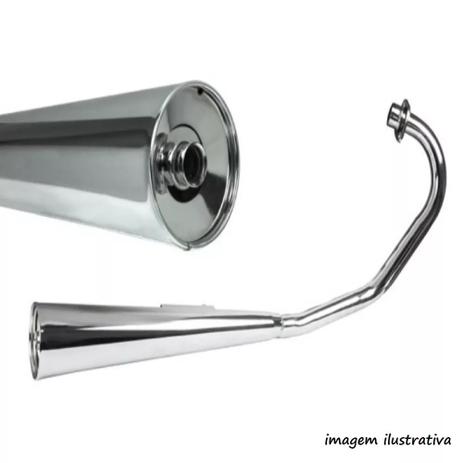 Escapamento mini pipe estralador titan 125 até 99 100110901 - Polimet Menor preço em Escapamento mini pipe estralador titan 125 até 99 100110901 - Polimet