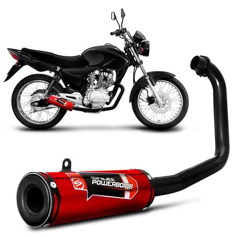 Escapamento Moto Esportivo CG Titan 150 ESD 05 a 08 Shutt Powerbomb Bacalhau Sem Protetor Vermelho Menor preço em Escapamento Moto Esportivo CG Titan 150 ESD 05 a 08 Shutt Powerbomb Bacalhau Sem Protetor Vermelho