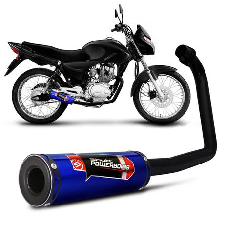 Escapamento Moto Esportivo CG Titan 150 EX ESD 09 a 12 Shutt Powerbomb Bacalhau Sem Protetor Azul Menor preço em Escapamento Moto Esportivo CG Titan 150 EX ESD 09 a 12 Shutt Powerbomb Bacalhau Sem Protetor Azul