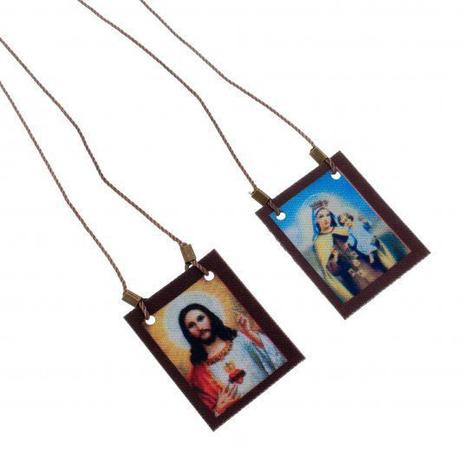 Escapulário de cordão Nossa Senhora do Carmo - Hominis Deus Menor preço em Escapulário de cordão Nossa Senhora do Carmo - Hominis Deus