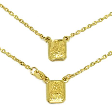 Escapulário Feminino Em Ouro 18k Medalha Pequena - Glamour Menor preço em Escapulário Feminino Em Ouro 18k Medalha Pequena - Glamour