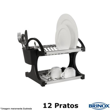 Escorredor 12 Pratos Linha Suprema - Brinox Menor preço em Escorredor 12 Pratos Linha Suprema - Brinox
