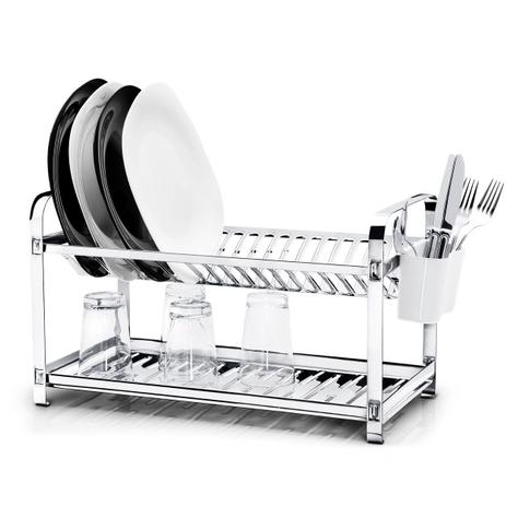 Escorredor 16 Pratos Com Porta Talheres de Plástico - Dinox Menor preço em Escorredor 16 Pratos Com Porta Talheres de Plástico - Dinox