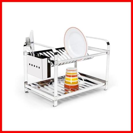 Escorredor 16 Pratos Montado Porta Talheres Em Aço Inox - Mak-Inox Menor preço em Escorredor 16 Pratos Montado Porta Talheres Em Aço Inox - Mak-Inox