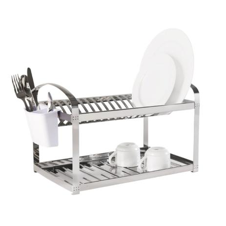 Escorredor Aço Inox 16 Pratos com Escorredor de Talheres Plástico Suprema Brinox Menor preço em Escorredor Aço Inox 16 Pratos com Escorredor de Talheres Plástico Suprema Brinox