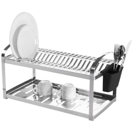 Escorredor Aço Inox 20 Pratos com Escorredor de Talheres Plástico - Suprema 60 X 27 x 28,5 cm - Brinox é boa?