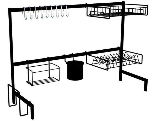 Escorredor Cozinha Autossustentável 82cm Elegance Preto- DiCarlo é boa?