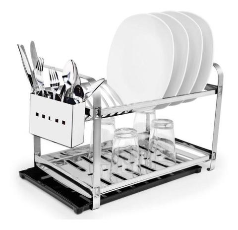 Escorredor De 12 Pratos Com Porta Talher Inox E Bandeja Coletora De Água - Mak Inox - MAKINOX é boa?