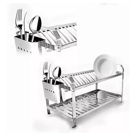 Escorredor de 20 Pratos Louças + 1 Porta Talher em Inox - Dinox é boa?