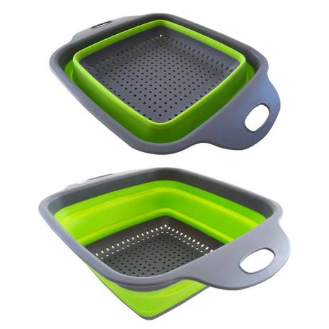 Escorredor De Alimentos Massas Legumes Retratil Silicone - TOP HOUSE Menor preço em Escorredor De Alimentos Massas Legumes Retratil Silicone - TOP HOUSE