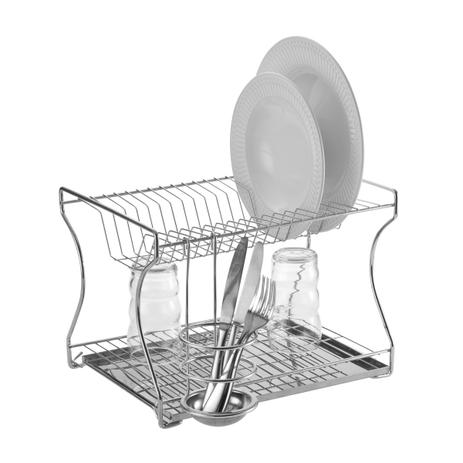 Escorredor De Louça Duplo Inox Com Bandeja Inox - Prata com Metalico - SCH4450 - Aramados Schmidt Menor preço em Escorredor De Louça Duplo Inox Com Bandeja Inox - Prata com Metalico - SCH4450 - Aramados Schmidt