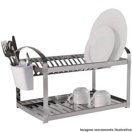 Escorredor de Louça INOX 16 Pratos Brinox 2099/116 Menor preço em Escorredor de Louça INOX 16 Pratos Brinox 2099/116