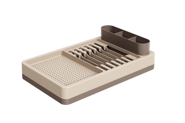 Escorredor de louça pratos talheres com bandeja flat warm gray 17000/1334 coza Menor preço em Escorredor de louça pratos talheres com bandeja flat warm gray 17000/1334 coza